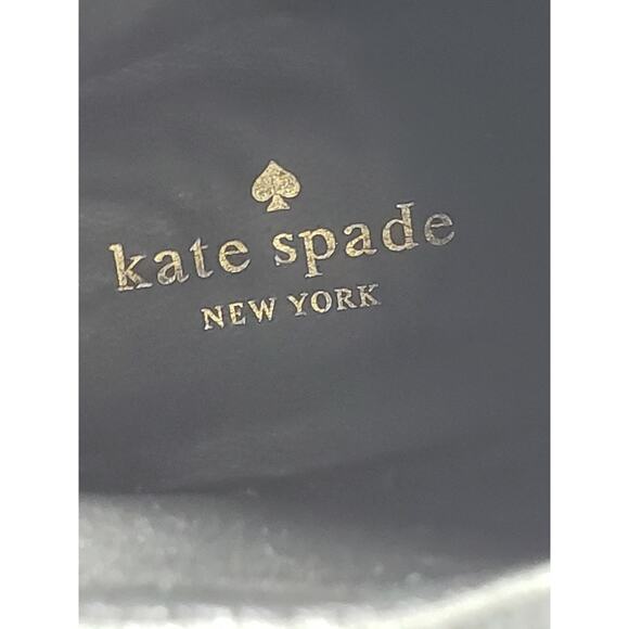 EUC Kate Spade New York Black Suede Wedge Ankle Boots Lace Up Booties Size 9M - Picture 6 of 8